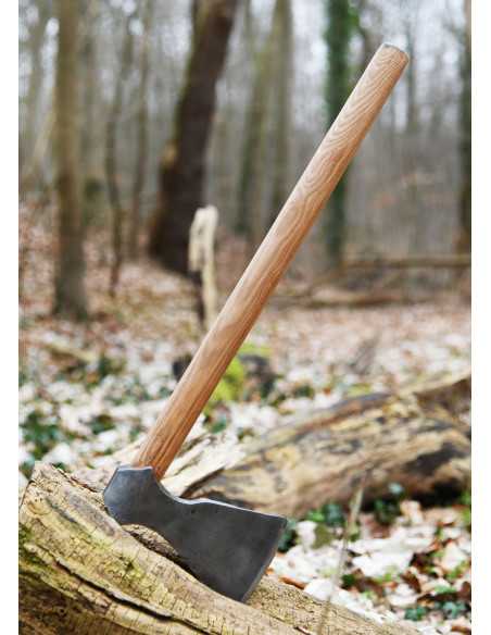 Ascia vichinga con acciaio forgiato a...