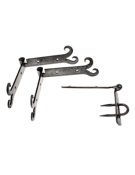 Set di 2 cerniere medievali con...