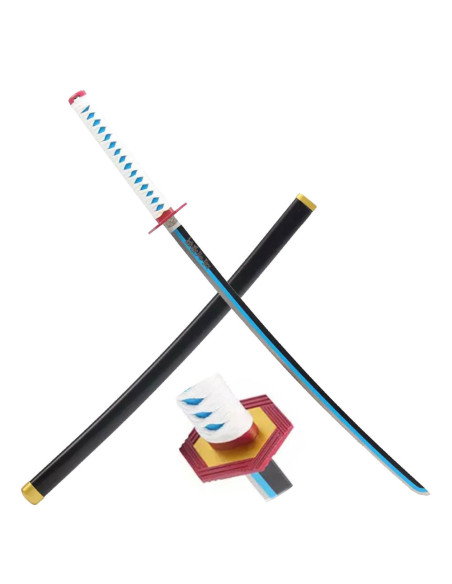 Katana decorativa blu Giyu Tomioka,...