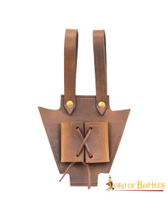 Baldric medievale marrone per appendere la spada (13x13,5...