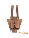 Baldric medievale marrone per appendere la spada (13x13,5 cm.)