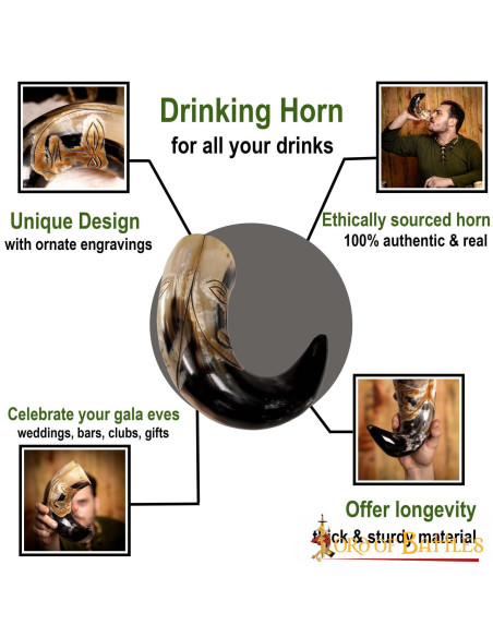 Corno viso tribale medievale da bere...