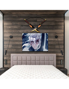 Confezione spade gemelle Tengen Uzui + stendardo, Kimetsu... 2