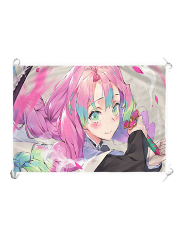 Stendardo-Bandiera Mitsuri Kanroji Kimetsu No Yaiba (70x100 cm.)
 Materiale-Raso