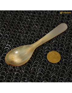 Set di 4 cucchiai medievali in corno di bue (16,5 cm.) 2
