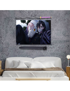 Confezione Katana Obanai Iguro + Stendardo, Kimetsu no Yaiba 2