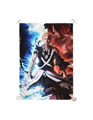 Stendardo-Bandiera di Ichigo Kurosaki, Candeggina (100 x 70 cm.)
 Materiale-Raso