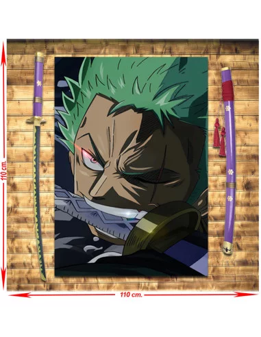 Lilla Katana Pack Zoro Roronoa Enma + Stendardo, One Piece
