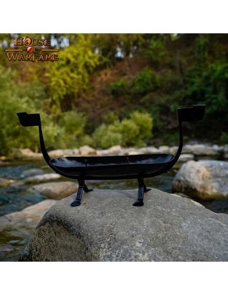 Portacandela in ferro battuto nave...