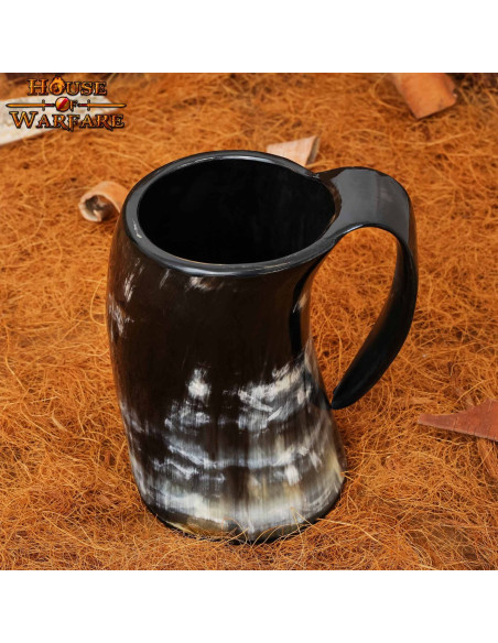 Boccale teschio pirata in corno di bue