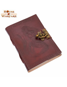 Agenda sirena in pelle fatta a mano (17,7x12,7 cm.)
