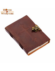 Agenda croce celtica in pelle lavorata a mano (15x10,7 cm.)