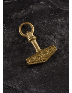 Ciondolo vichingo Martello di Thor, ottone (3 cm.) 2