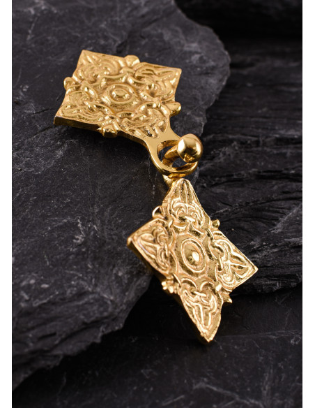 Spilla vichinga di 2 pezzi in ottone...