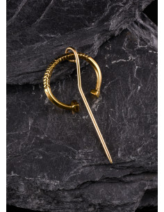 Spilla piccola ad anello ritorto, ottone (4 cm.) 2