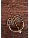 Spilla vichinga tipo Gldsborough Fibula, ottone (6,3 cm.)