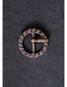 Fibbia per cintura di epoca medievale, in ottone