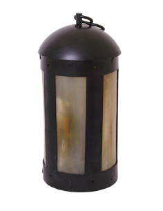 Lanterna medievale tonda con finestre in corno (26 cm.)