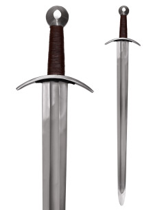 Spada medievale decorativa a goccia, con fodero (97 cm.)
