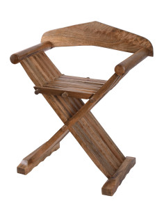 Sedia pieghevole medievale Curul, in legno (70 cm.)