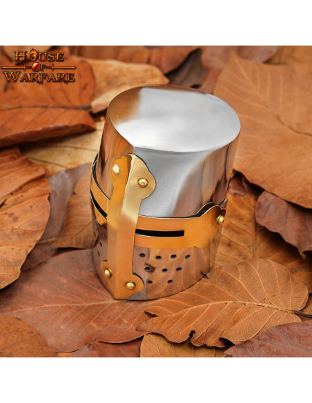 Mini elmo da crociato medievale con...