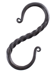 Gancio forgiato a mano a forma di S (10 cm.)
