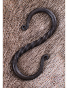 Gancio forgiato a mano a forma di S (10 cm.) 2