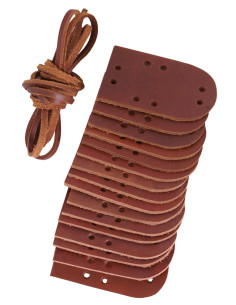 Piastre in cuoio per armature lamellari (16 pezzi)