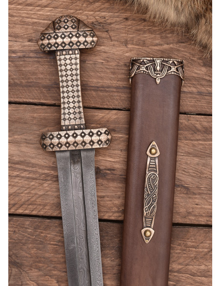 Spada vichinga con elsa in bronzo,...