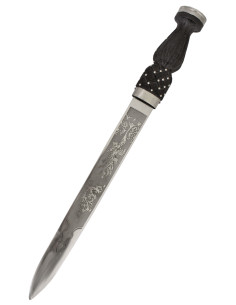 Pugnale scozzese con incisioni sulla lama (45 cm.)