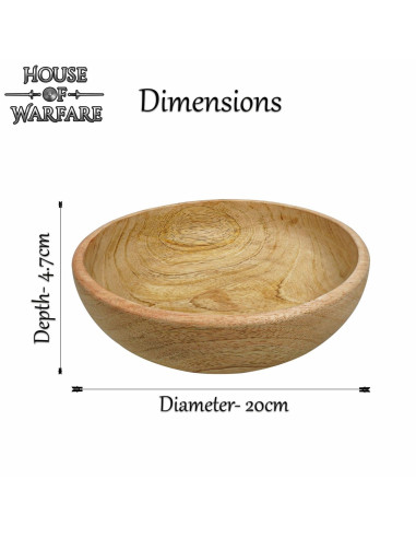 Ciotola in legno per mangiare (4,7x20 cm.) ⚔️ Negozio Medievale