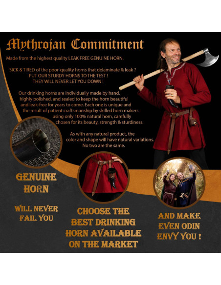 Corno vichingo con bandoliera...