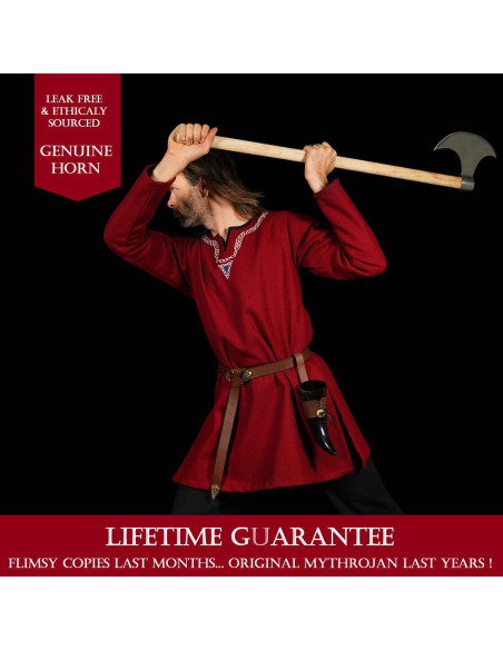 Corno vichingo con bandoliera...