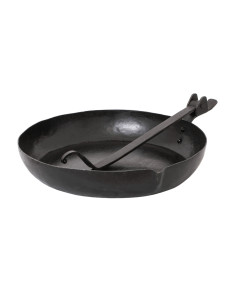 Padella Romana con Manico Ribaltabile (Patera), Acciaio 2