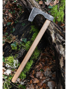 Ascia vichinga con acciaio forgiato a mano, tipo C (60 cm.) 2