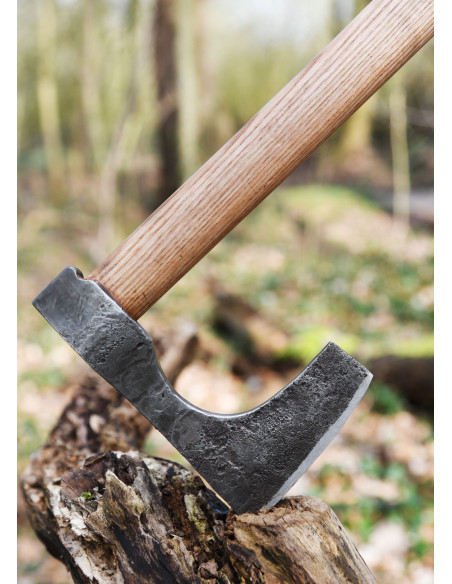 Ascia vichinga con acciaio forgiato a...