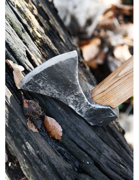 Ascia vichinga con acciaio forgiato a...