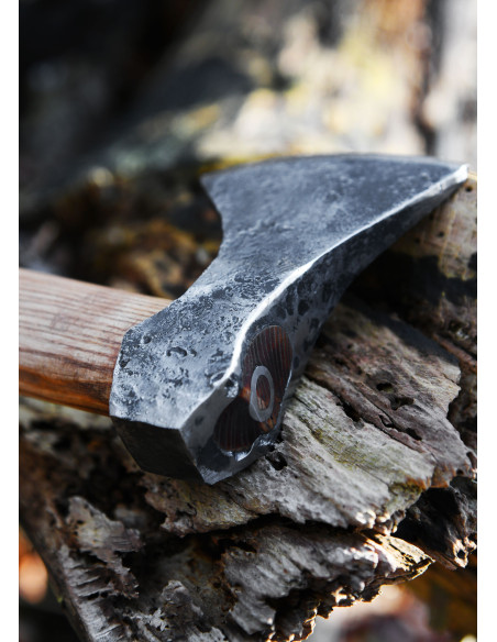 Ascia vichinga con acciaio forgiato a...