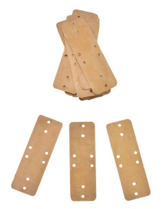 Set di 25 piastre in ottone per armature lamellari (9 cm.)