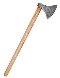 Ascia vichinga con acciaio forgiato a mano, tipo M (82 cm.)