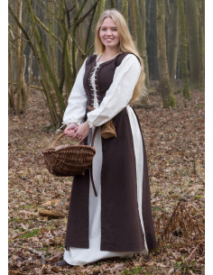 Vestito Medieval Marit con Cordone, marrone