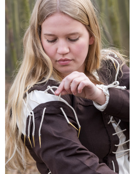 Vestito Medieval Marit con Cordone,...