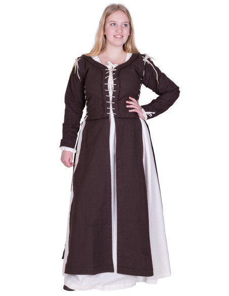 Vestito Medieval Marit con Cordone,...