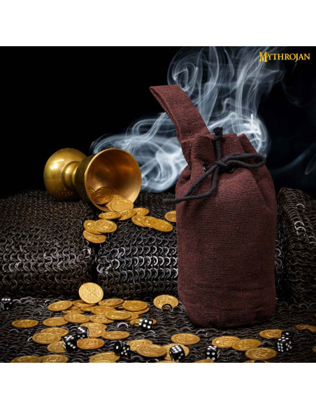 Borsa da mendicante medievale marrone...