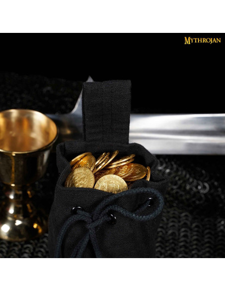 Sacco mendicante medievale nero con...