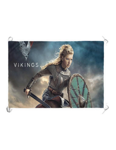 Banner-Flag Laguertha della serie Vikings
 Materiale-Raso