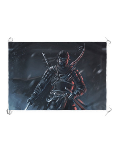 Banner-bandiera Jin Sakai di Ghost Of Tsushima
 Materiale-Raso