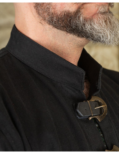 Veste Oberon per maghi e chierici in cotone - nero