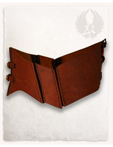 Corpetto medievale Talia in pelle - marrone