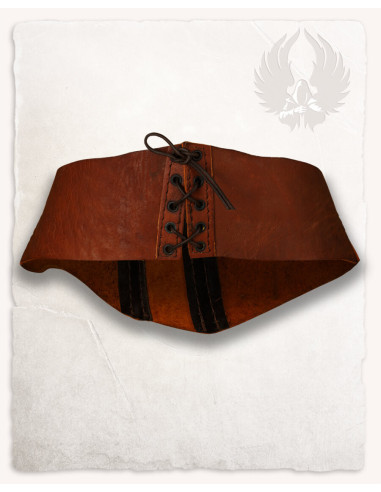Corpetto medievale Talia in pelle - marrone
